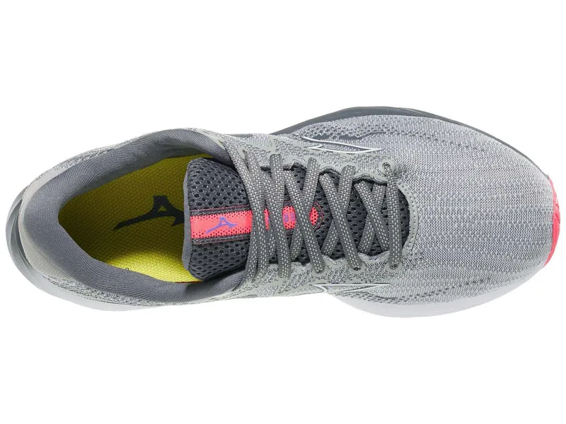 Mizuno Women's Wave Rider 27 Pearl Blue/White/Hi-Vis Pink-3